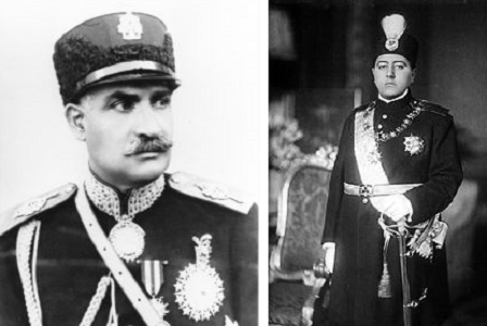 رضا شاه و احمد شاه